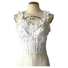 Vintage Dolce & Gabbana Spring Summer 1993 Collection White lace corset 