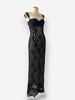 Dolce & Gabbana Spring/Summer 1997 Black Lace Maxi Dress