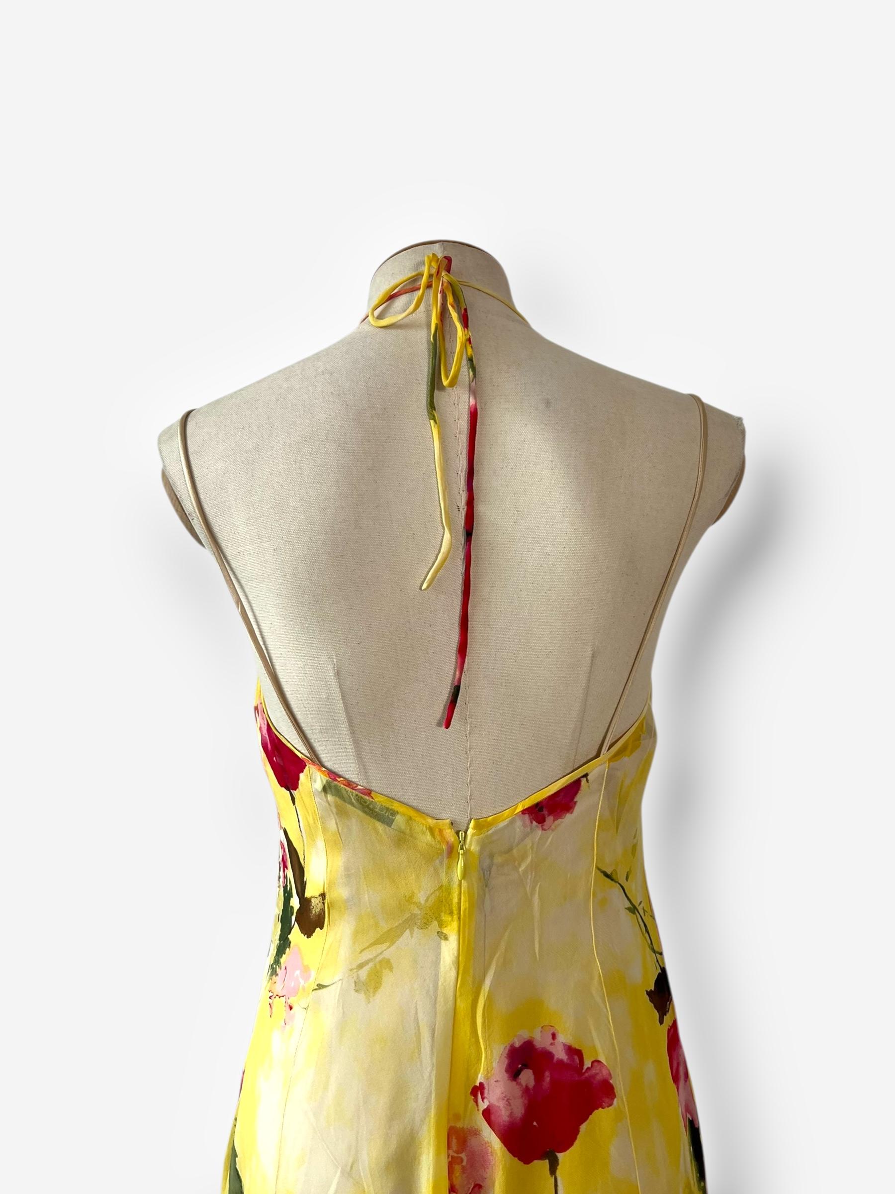 Dolce & Gabbana Spring/Summer 1997 Sheer Silk Floral Gown im Angebot 1