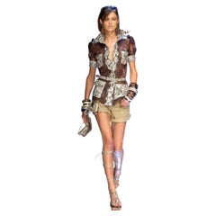 Dolce & Gabbana Spring/Summer 2005 — Runway Python Leather and Lace Shirt