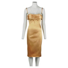 Dolce & Gabbana Spring/Summer 2007 Gold Satin Corset Dress IT44