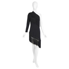 Dolce & Gabbana printemps été 2015 une manche en jersey noir et pompon...  robe