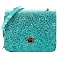 Dolce 
Gabbana Square Chain Flap Crossbody Bag Leather Mini