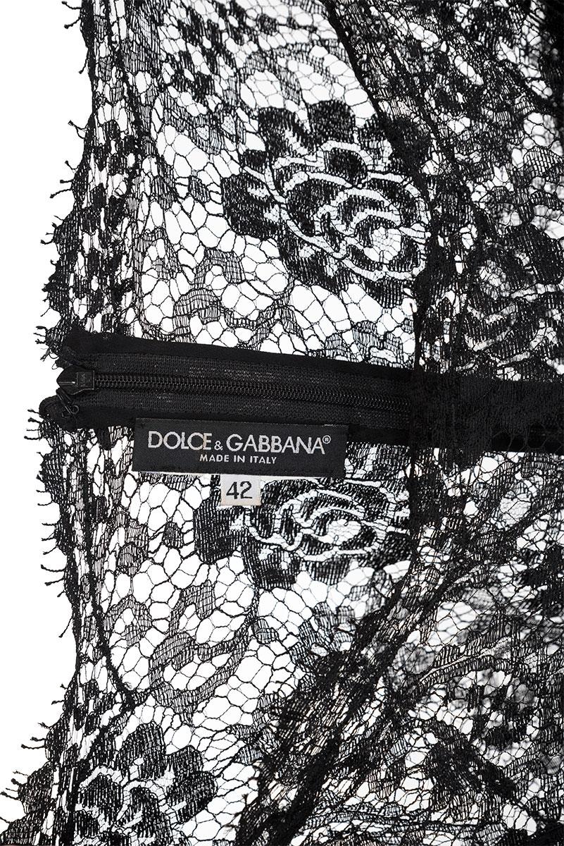 DOLCE & GABBANA SS 06 Rare and Iconic Lace Long Sleeve Dress For Sale 1