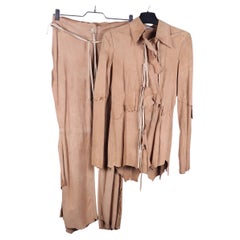 Dolce & Gabbana SS 2001 suit with suede top