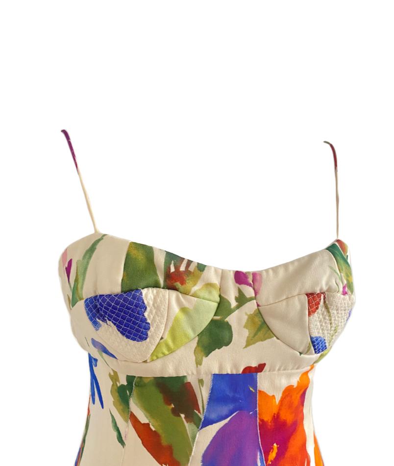 Women's or Men's Dolce Gabbana SS 2002 Floral Silk Gown
