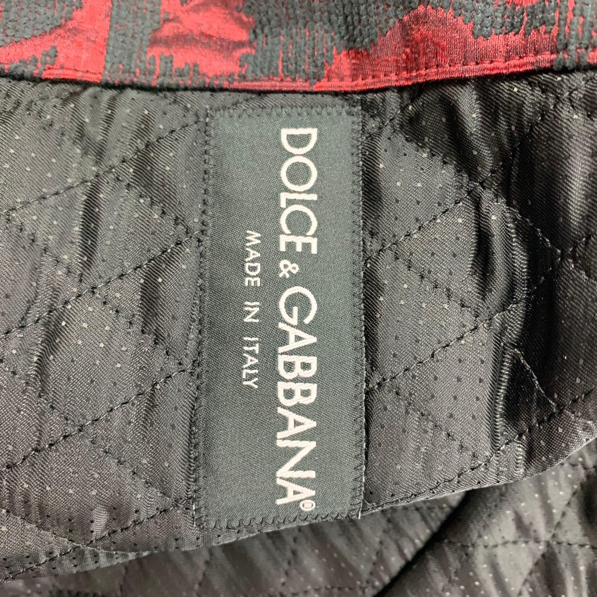 DOLCE & GABBANA SS 2015 Size 36 Red Brocade Viscose Blend Cropped Vest & Jacket 7