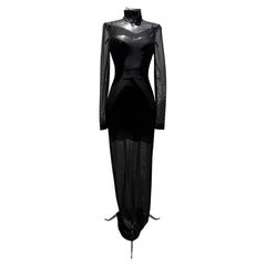 Dolce & Gabbana SS 2023 (Look 83) Black Long Mesh Dress