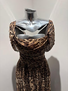 Dolce & Gabbana SS 2024 (Look 71) Long Flowy Leopard Print Dress