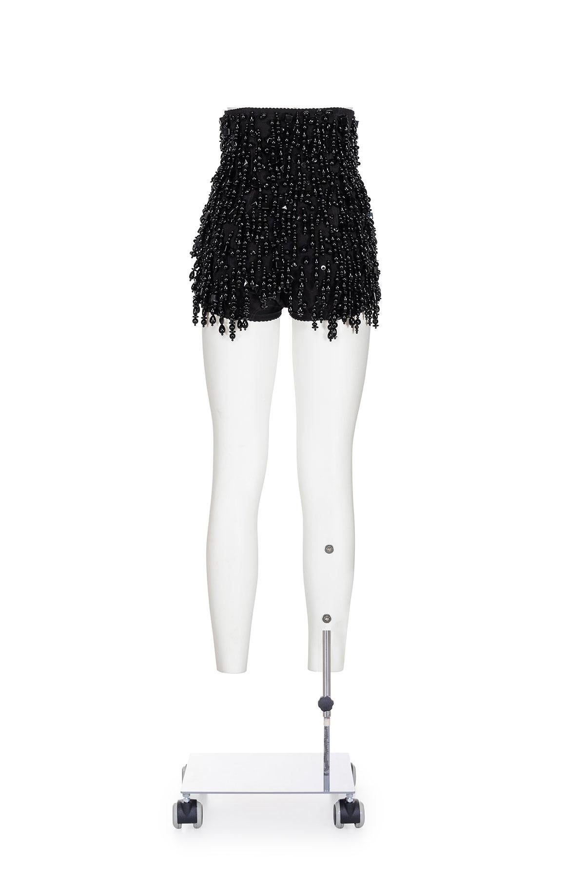 Gray DOLCE & GABBANA SS 91 Iconic and Rare Embroidered Culottes For Sale