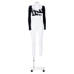DOLCE & GABBANA SS 91 Rare and Iconic Long Sleve Beaded Top