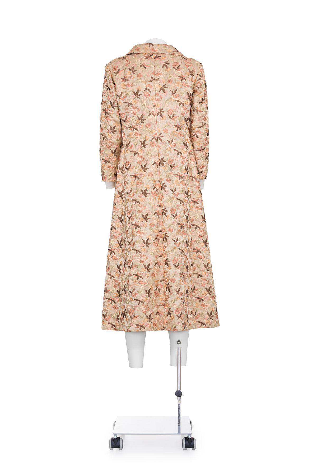 Beige DOLCE & GABBANA SS 97 Rare Floral Embroidered Lightweight Coat in vendita