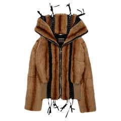Dolce & Gabbana SS2003 Weasel Fur Aviator Jacket