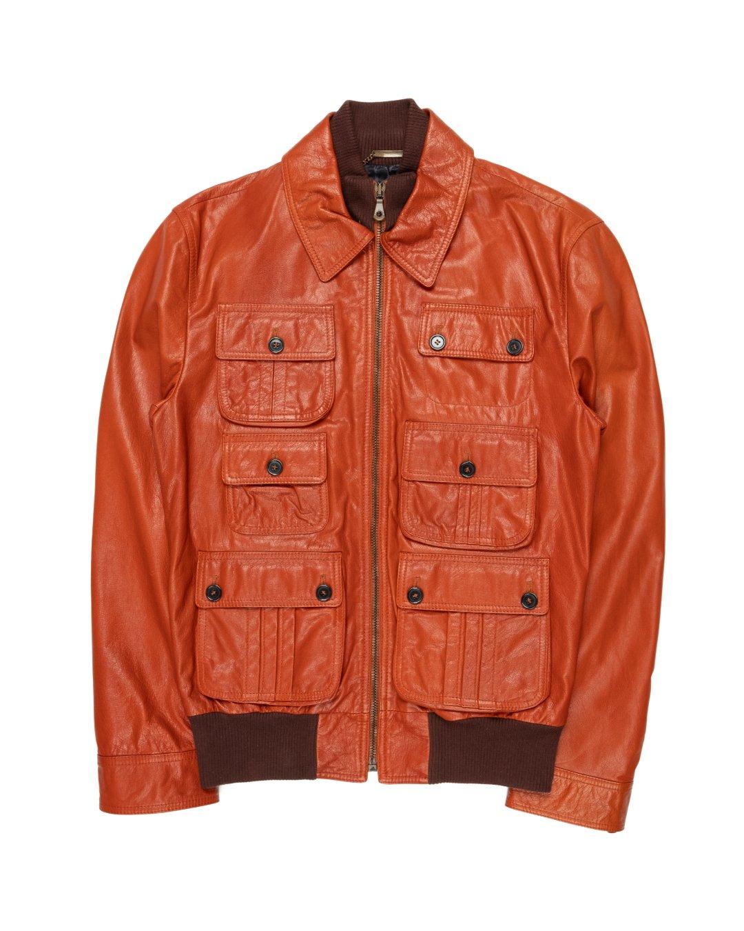 Dolce & Gabbana SS2006 Veste en cuir cargo Pour hommes en vente