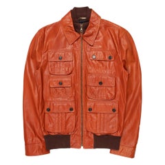 Dolce & Gabbana SS2006 Cargo Lederjacke aus Leder
