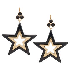 Dolce & Gabbana - Stelle Star Crystal Earrings Gold Black