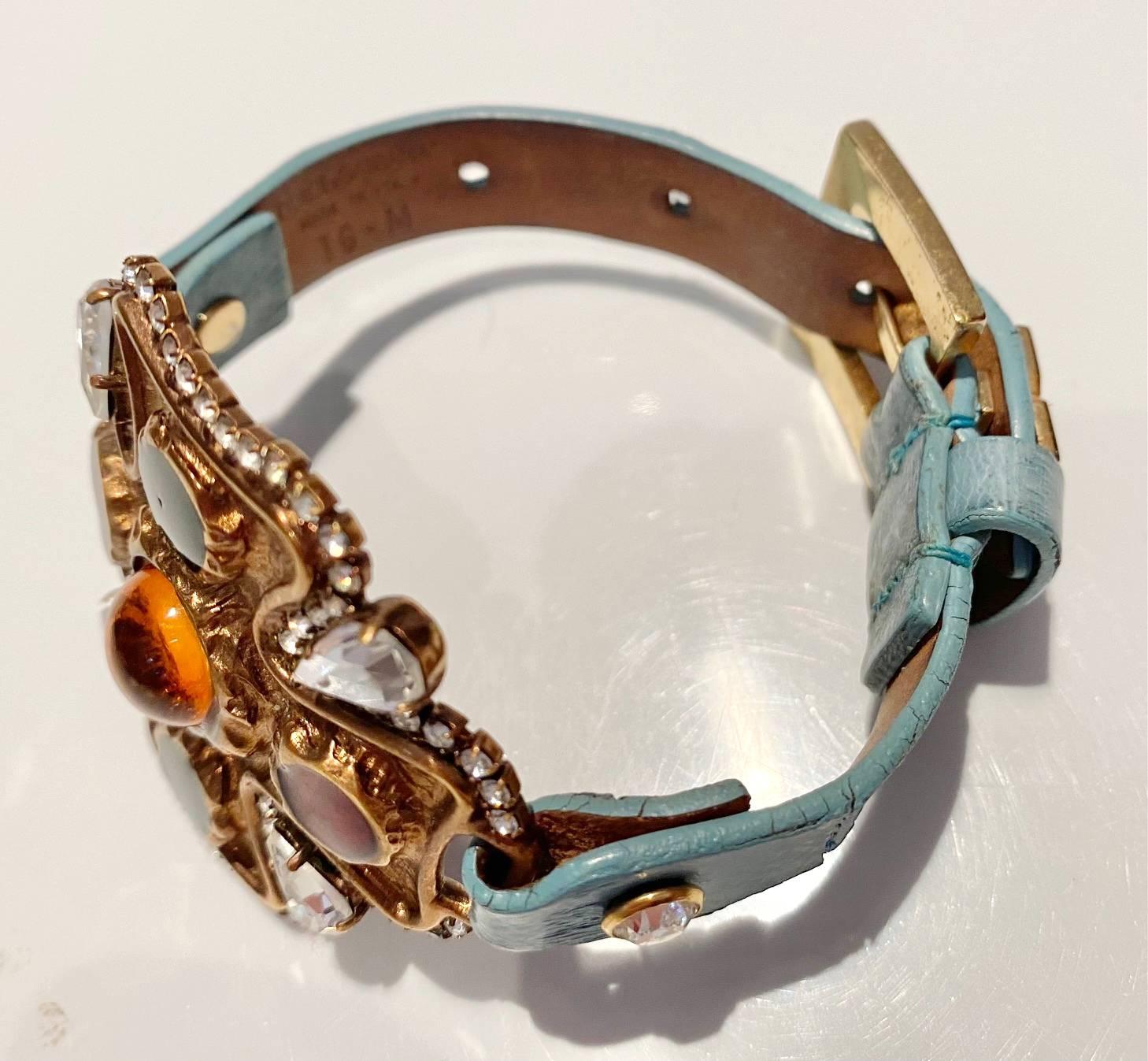 Dolce & Gabbana Stone Jeweled Brass Bracelet  3