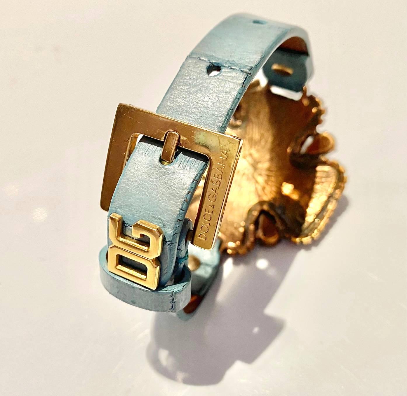 Dolce & Gabbana Stone Jeweled Brass Bracelet  5