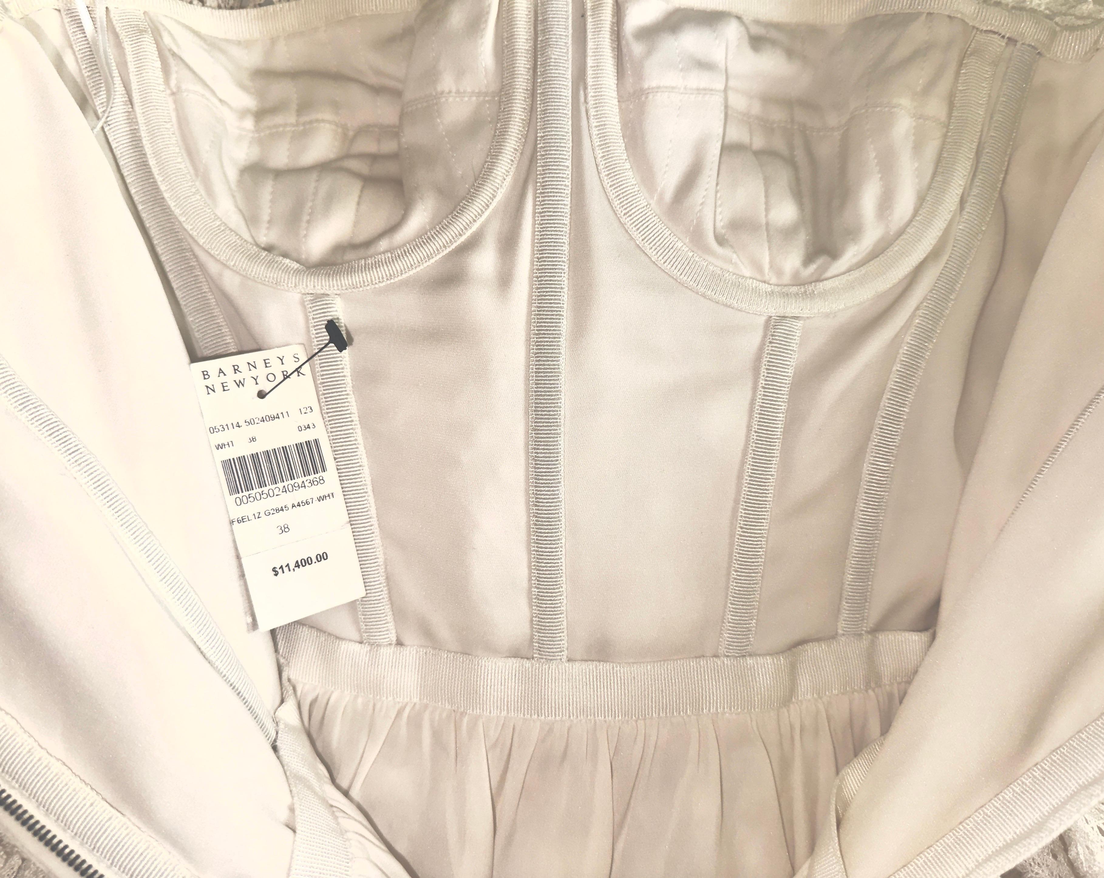 DOLCE & GABBANA Strapless Corset Bustier Lace Engagement Bridal Dress 38 For Sale 2