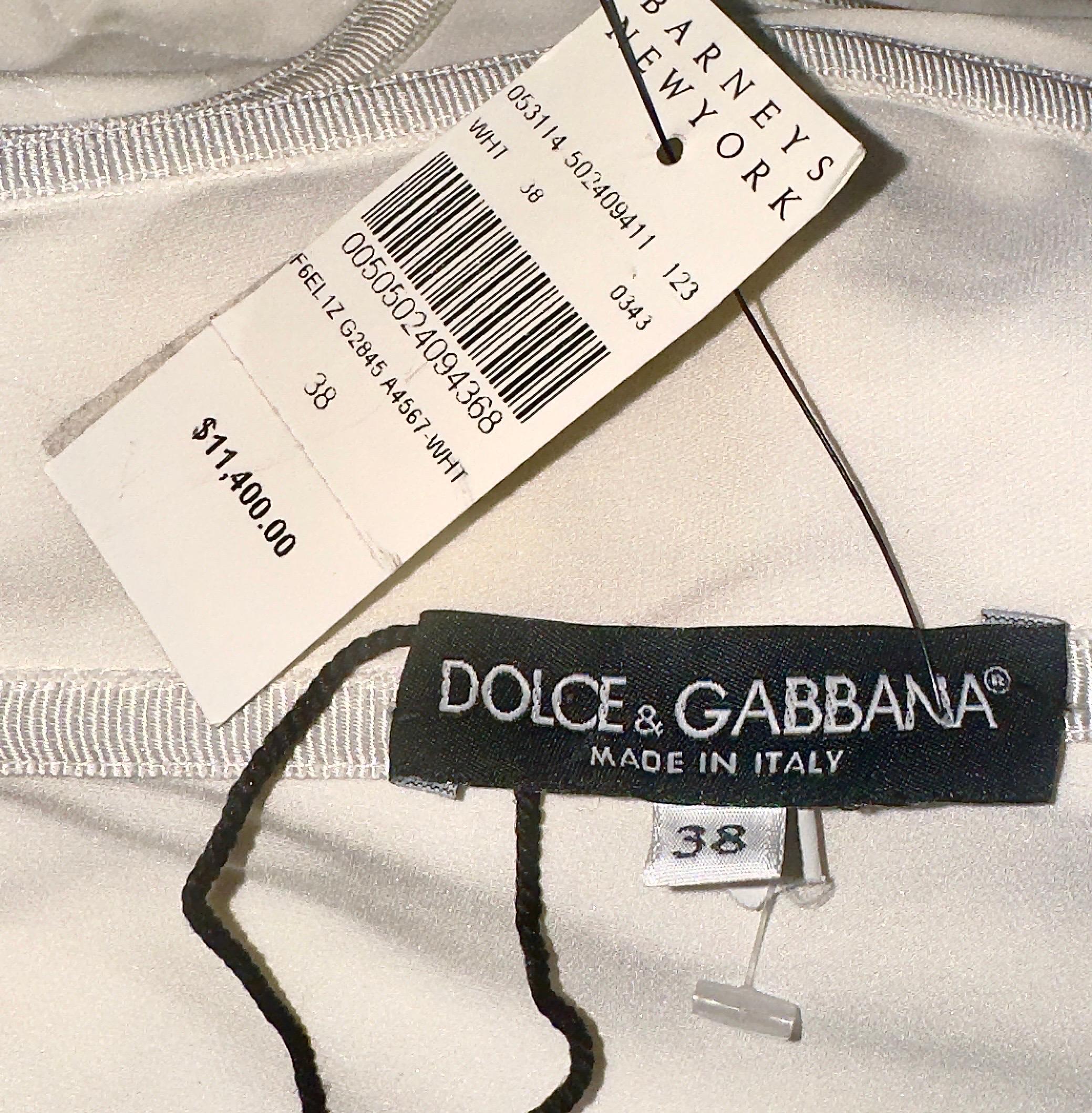 DOLCE & GABBANA Strapless Corset Bustier Lace Engagement Bridal Dress 38 For Sale 4
