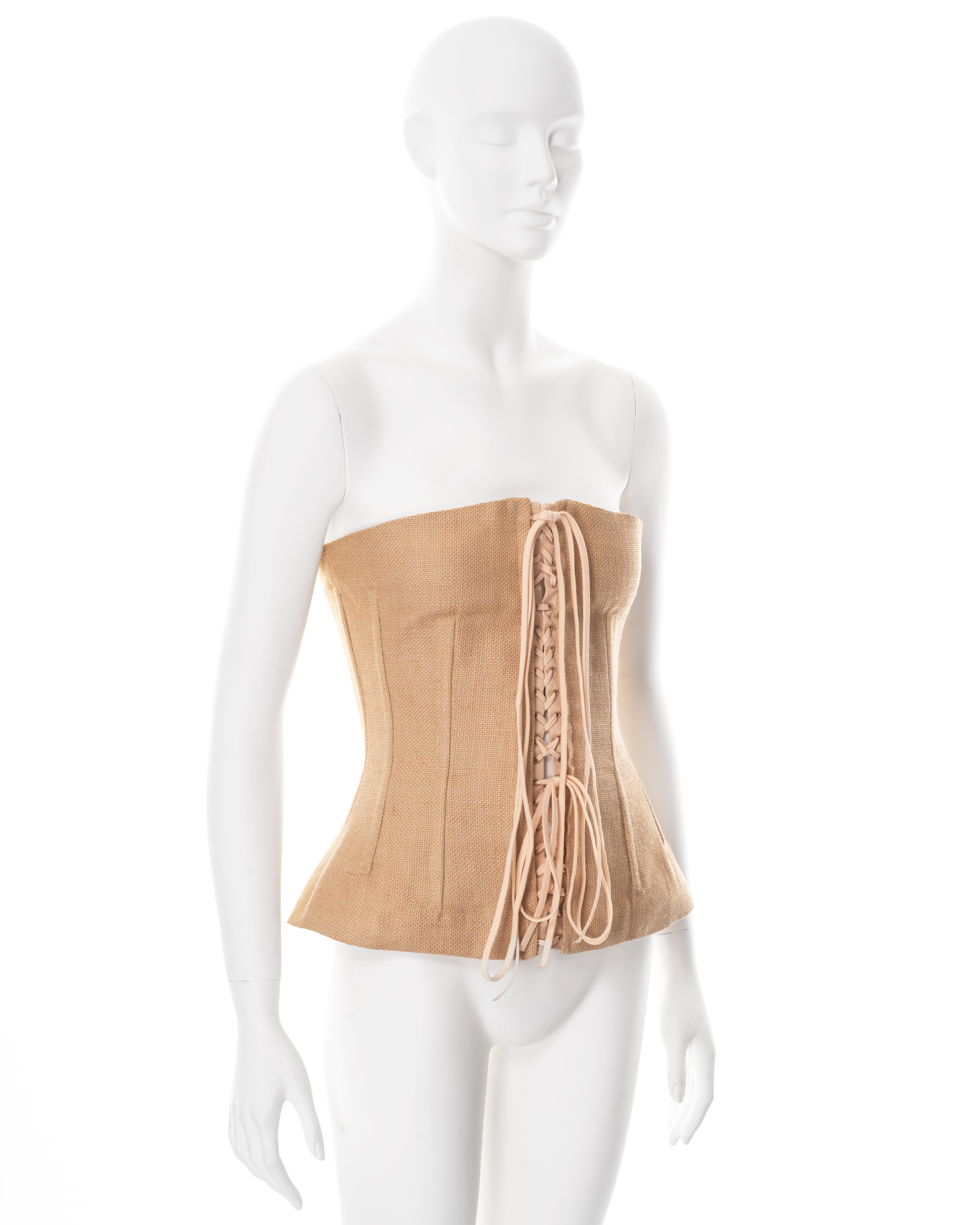 Women's Dolce & Gabbana strapless jute corset, ss 2002