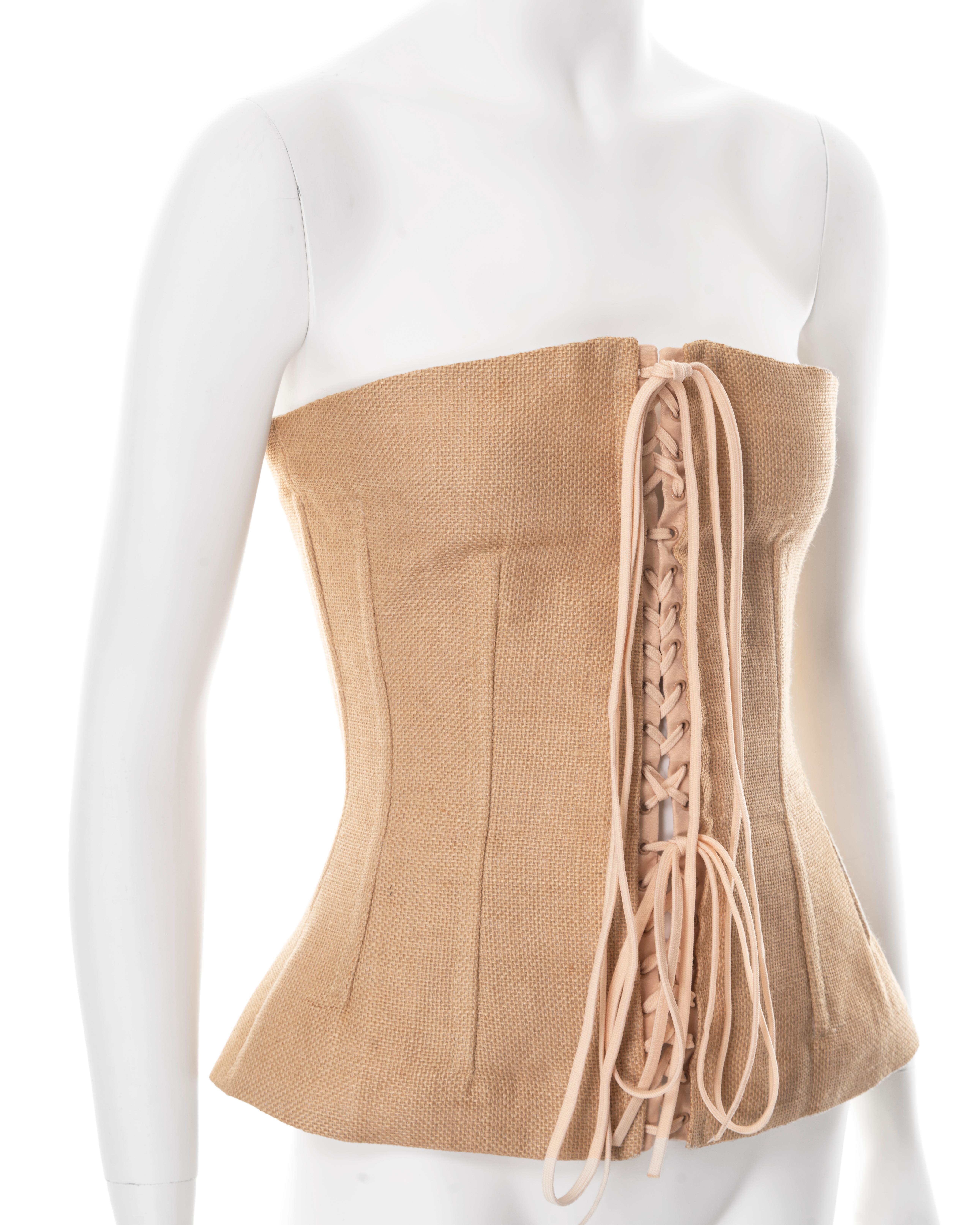 Dolce & Gabbana strapless jute corset, ss 2002 1