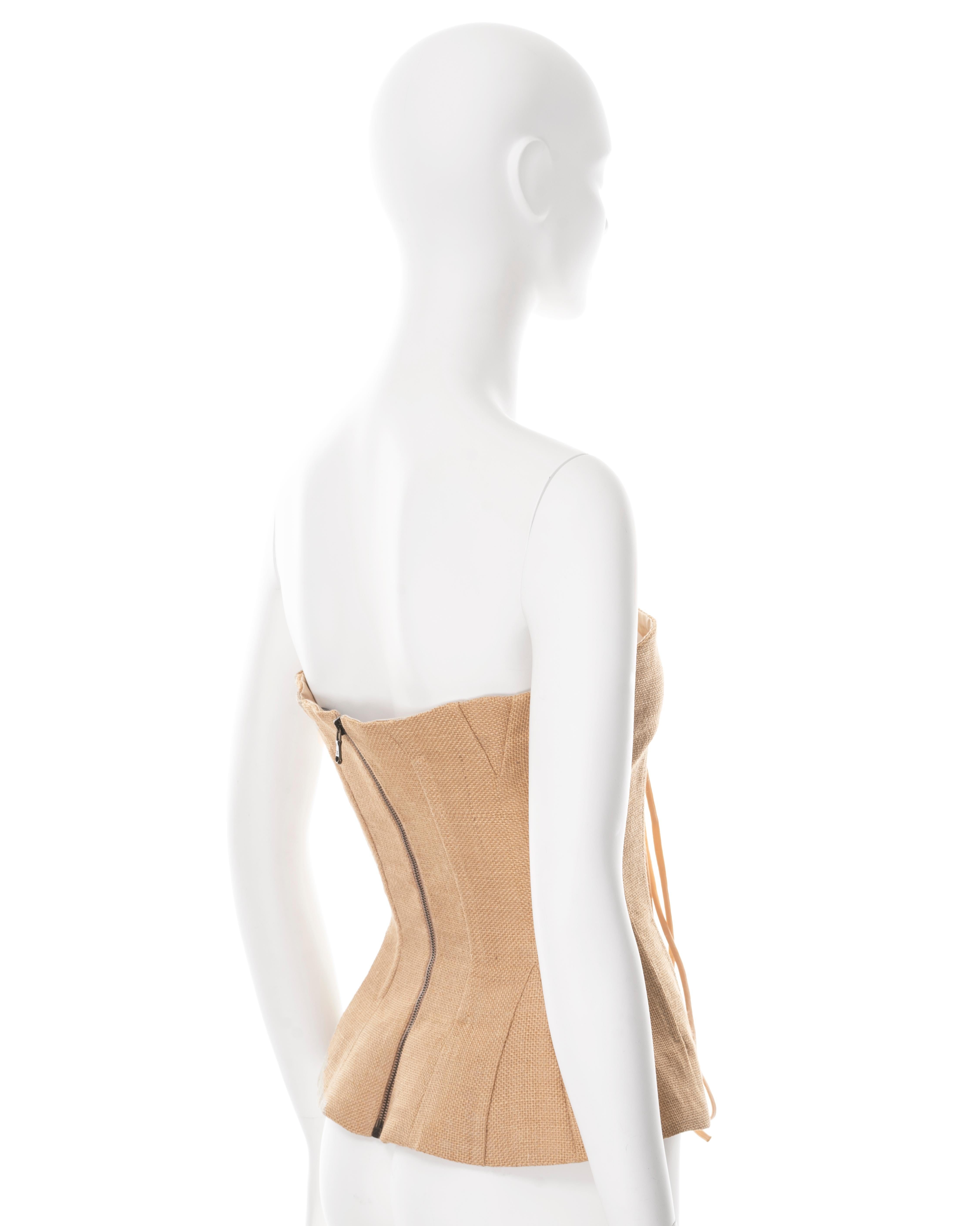 Dolce & Gabbana: corsetto di iuta senza spalline, ss 2002 2
