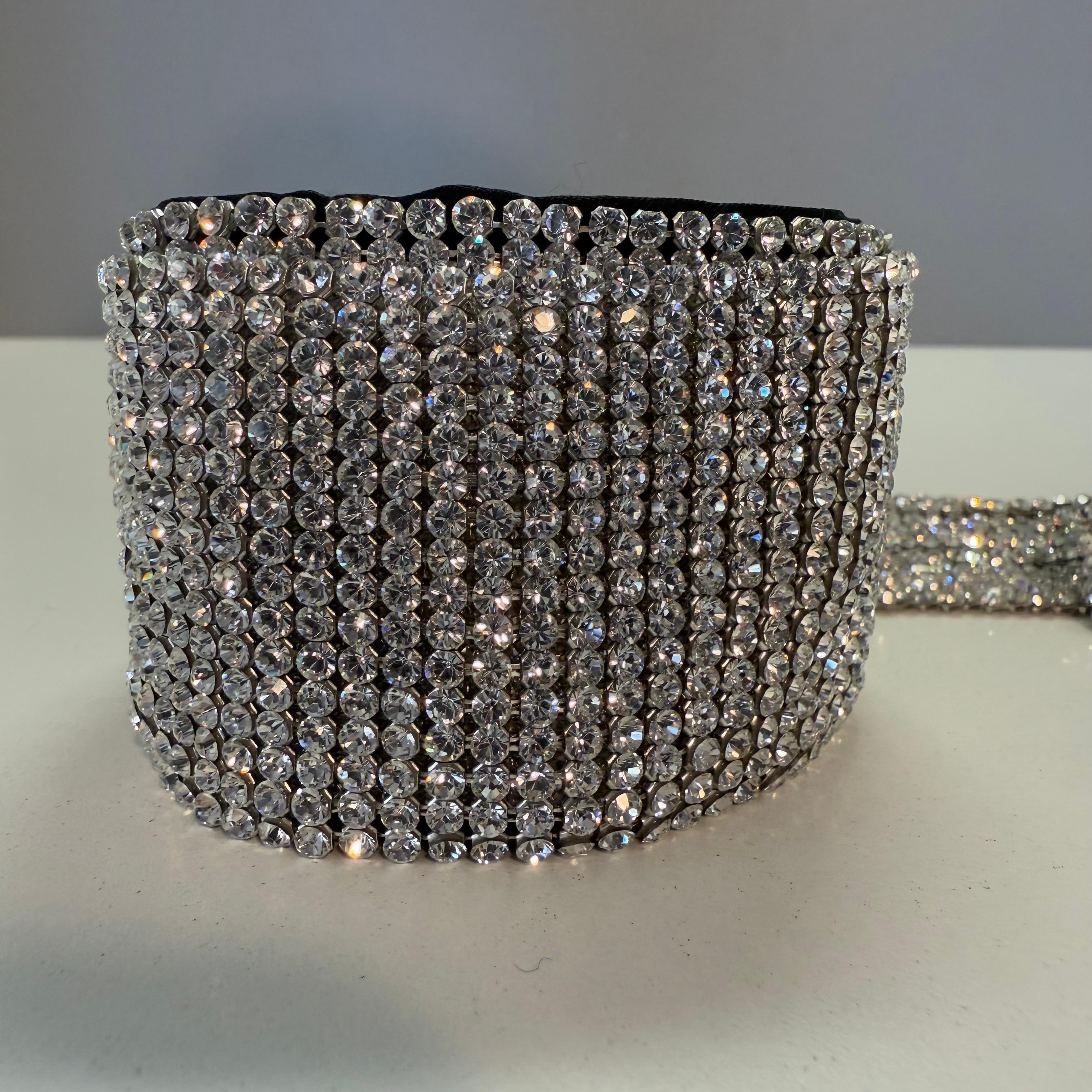 Dolce & Gabbana Strass Silver Belt In Excellent Condition For Sale In Gazzaniga (BG), IT
