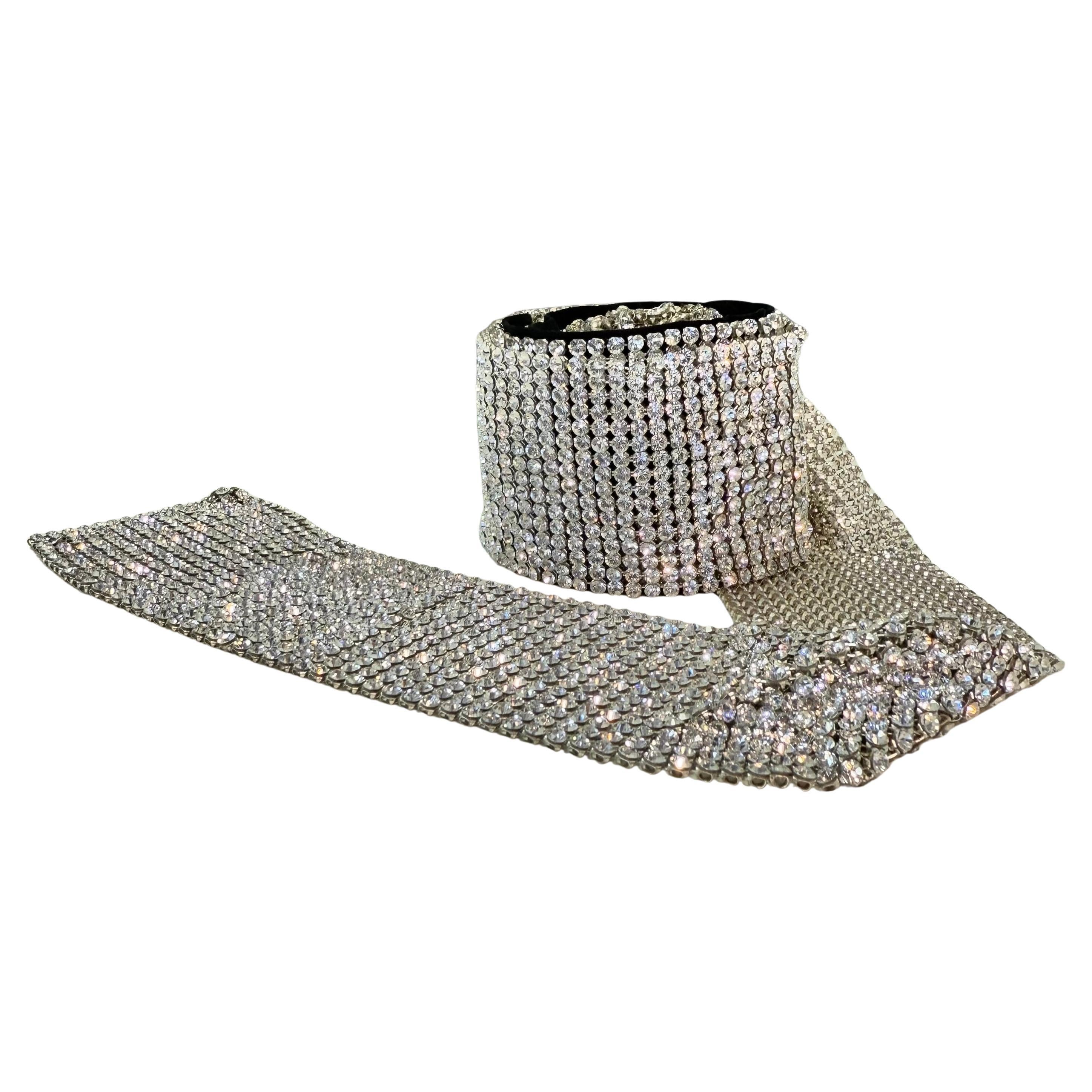 Dolce & Gabbana Strass Silver Belt For Sale
