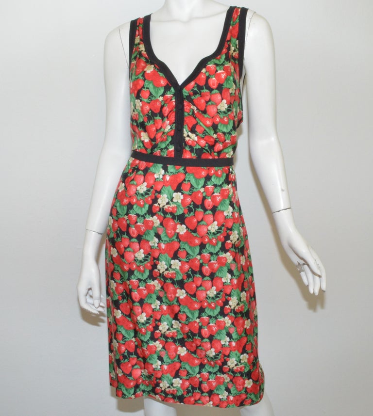 Dolce and Gabbana Strawberry Print Skirt and Top Set at 1stDibs