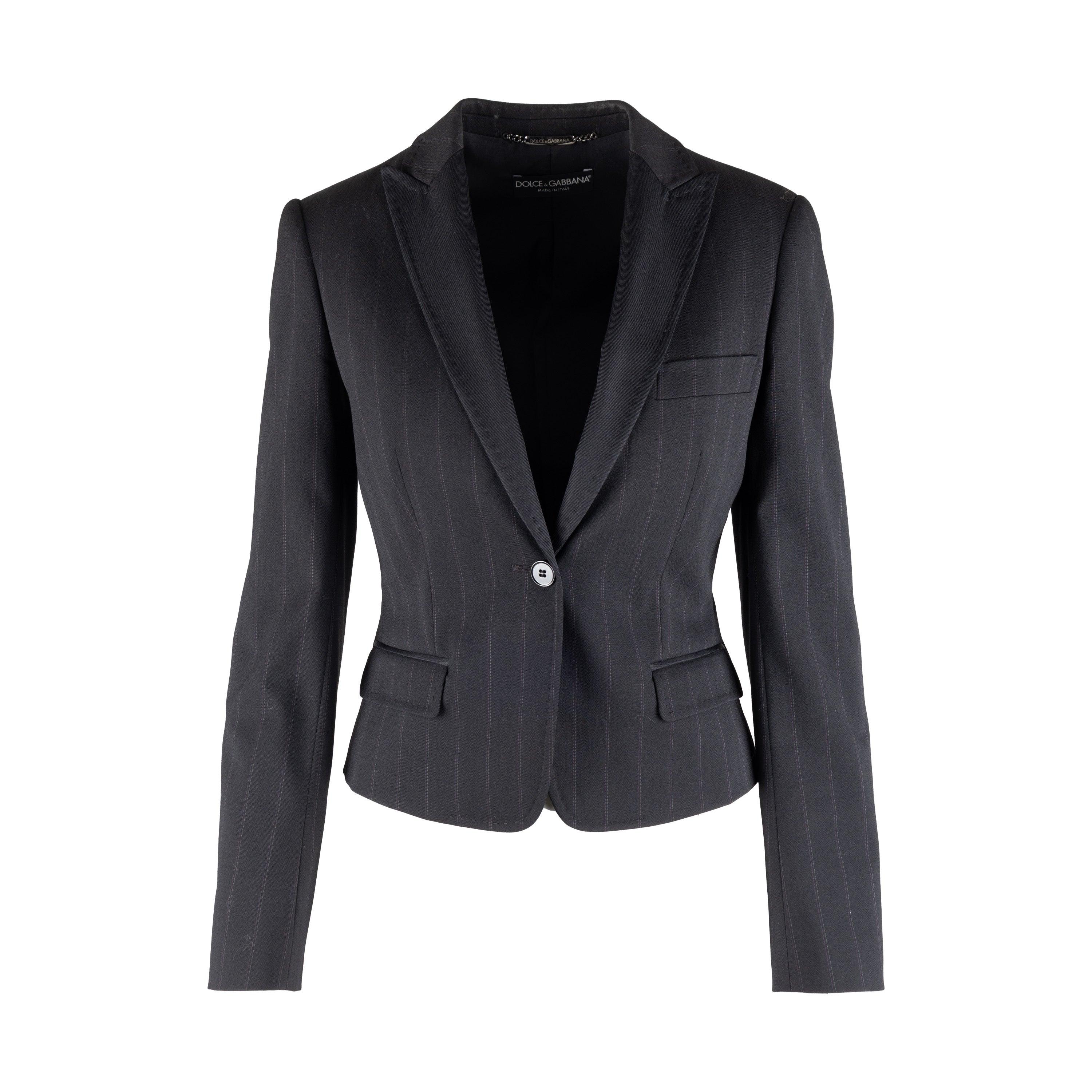 Black Dolce & Gabbana Stripe Suit - '10s For Sale