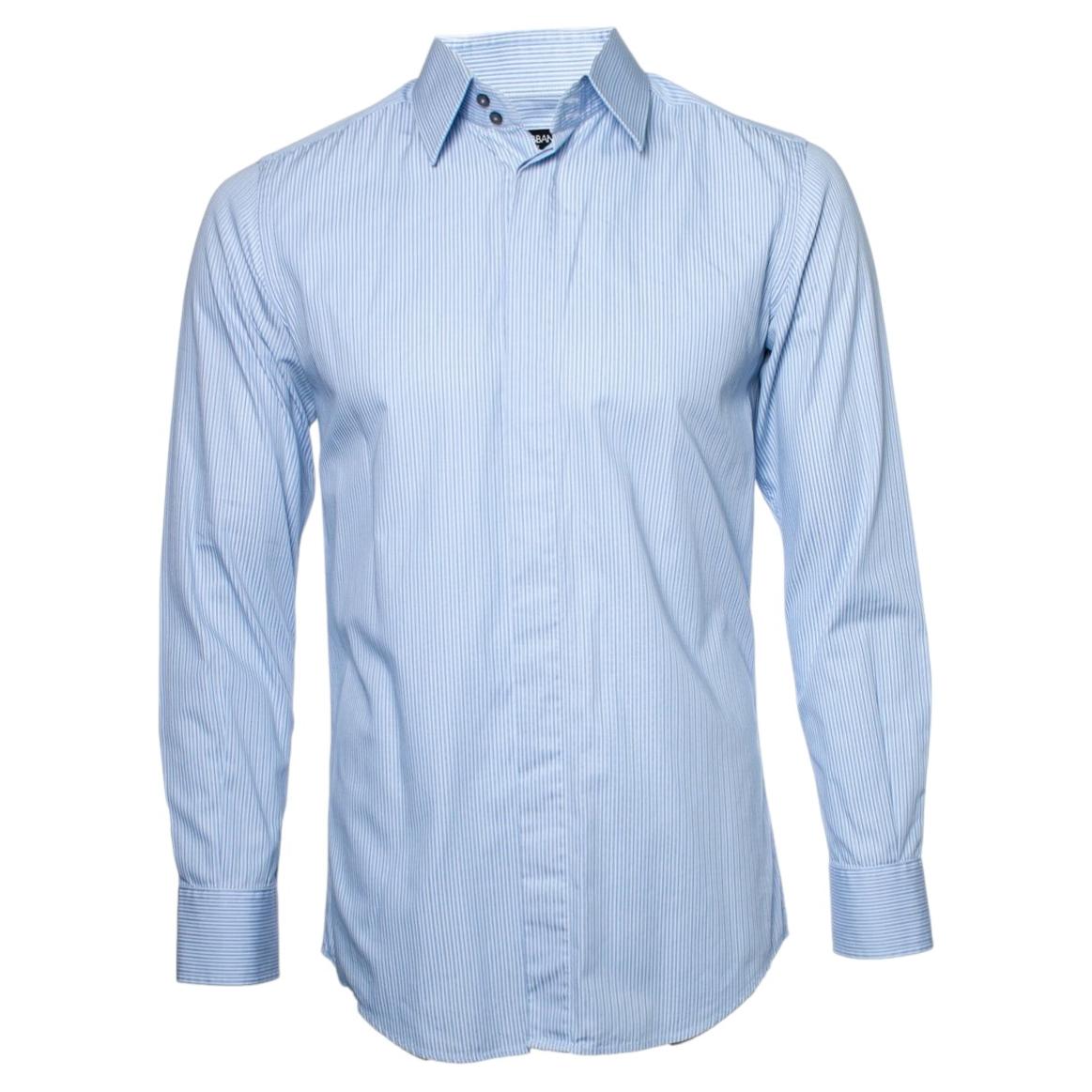 Dolce & Gabbana, gestreiftes blaues Hemd