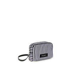 Dolce & Gabbana Striped Cotton Poplin Clutch — Navy