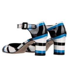 Dolce & Gabbana - Striped Paten Leather Pumps VALLY Black