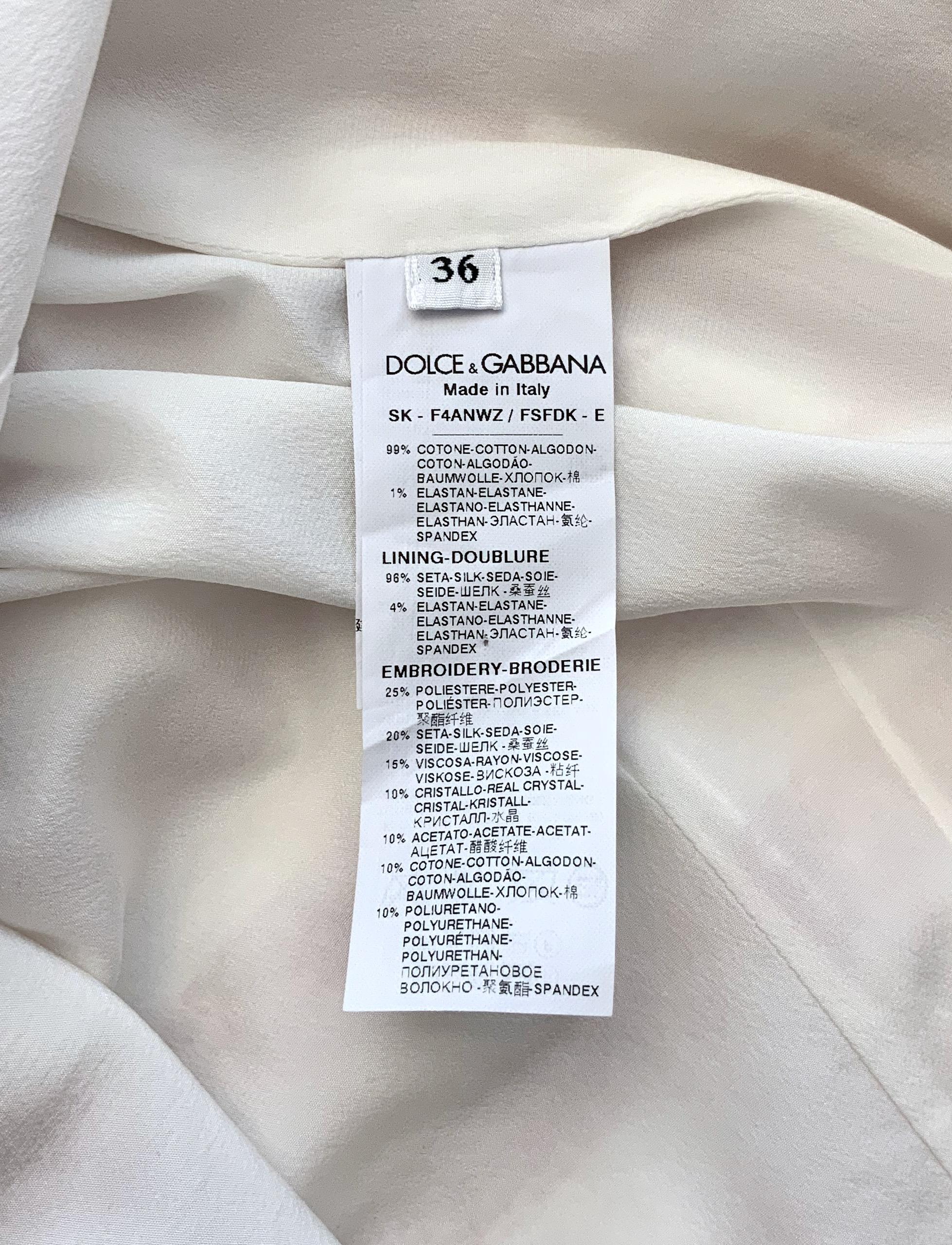 Gonna Dolce & Gabbana a righe in cotone elasticizzato Portofino 1