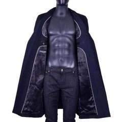 Dolce & Gabbana - Striped Virgin Wool Coat Black Gray 44