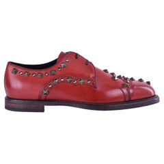 Dolce & Gabbana - Studded Derby Shoes "Marsala" Red EUR 39.5