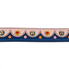 Dolce & Gabbana - Studded Leather Bag Strap Handle Pink Blue Gold