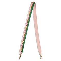 Dolce & Gabbana - Studded Leather Bag Strap Handle Pink Green Gold