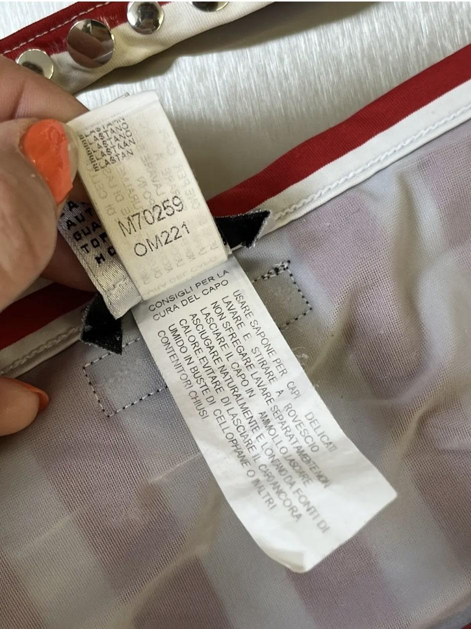 Dolce & Gabbana Studded Striped Vintage Bikini Set In Good Condition In LISSE, NL