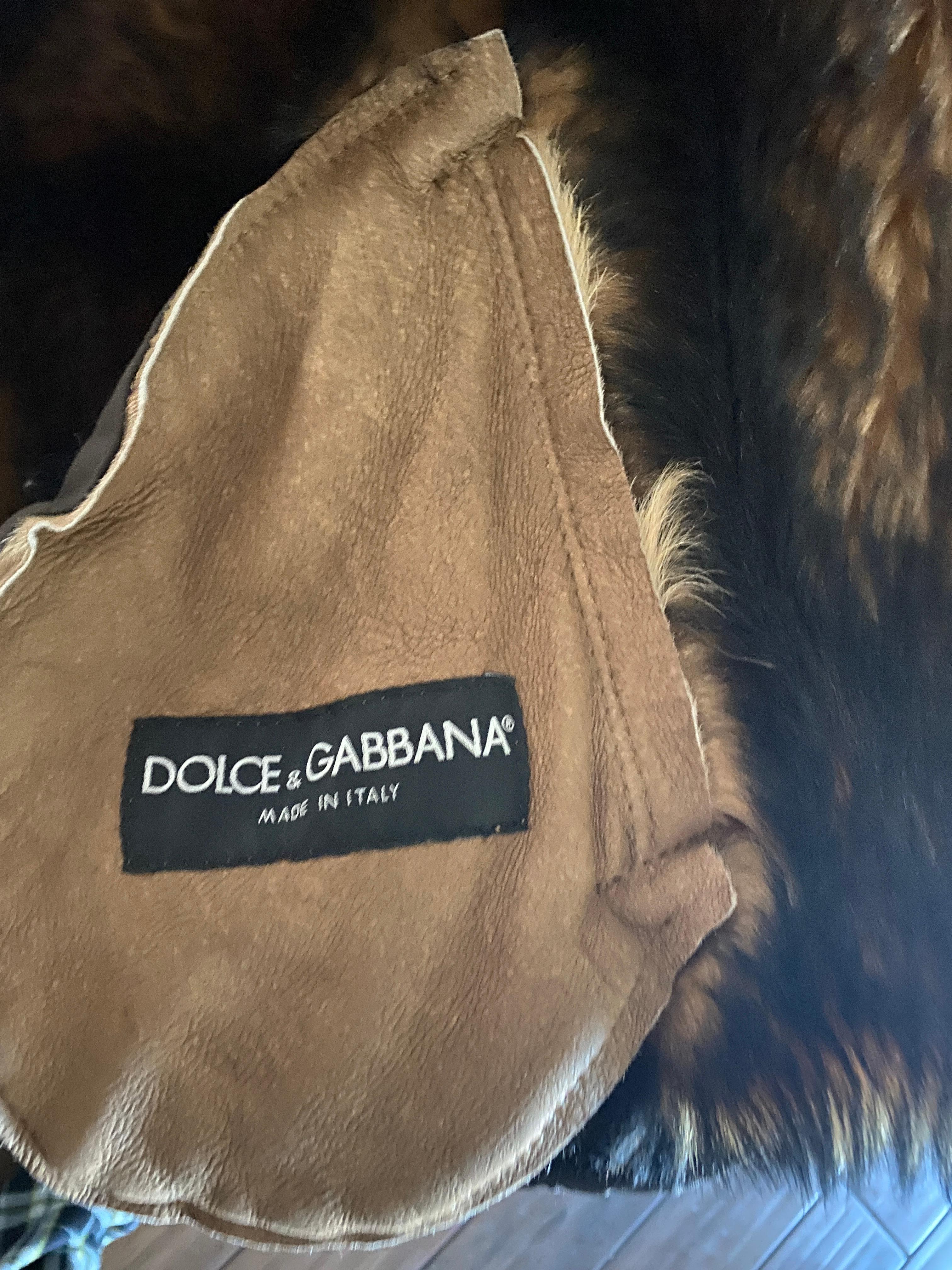 Dolce & Gabbana Suede and Sheepskin Fur Jacket Unisex Never Worn Size 42 8
