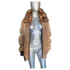 Dolce & Gabbana Suede and Sheepskin Fur Jacket Unisex Never Worn Size 42