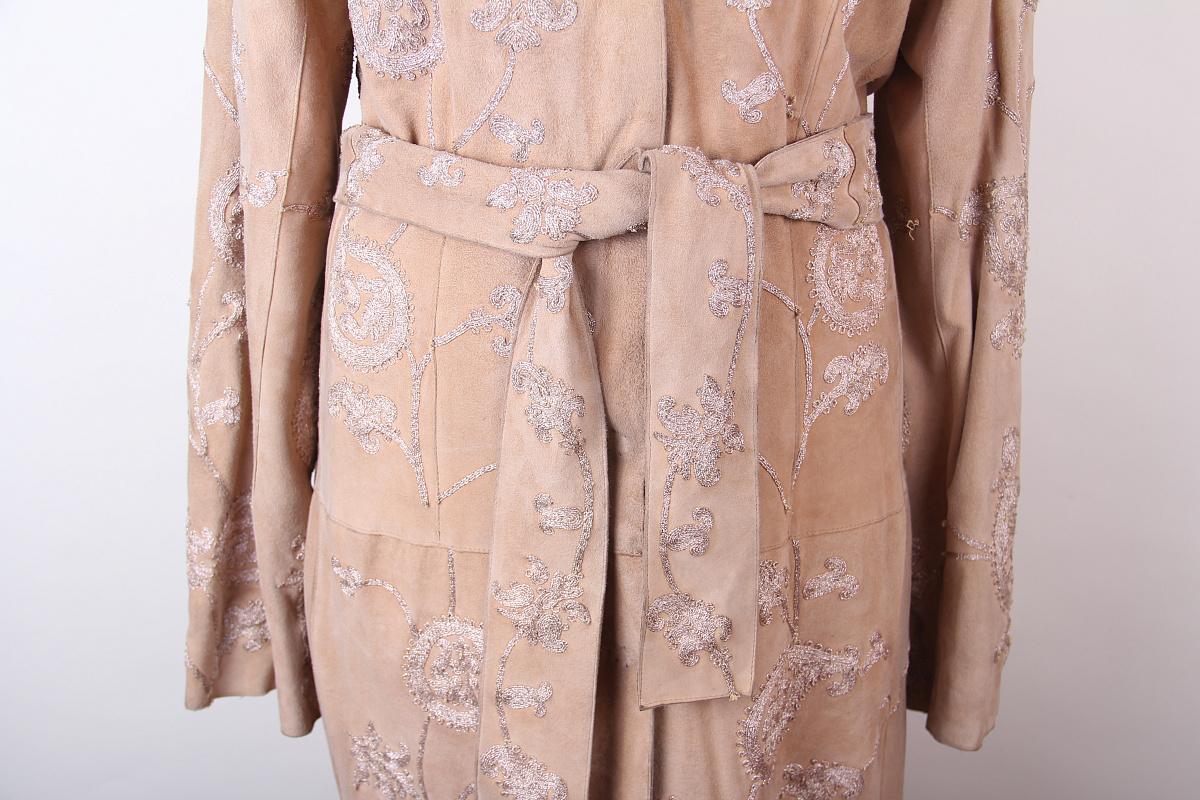Dolce & Gabbana - Manteau en daim vintage Y2K des années 2000 en vente 1