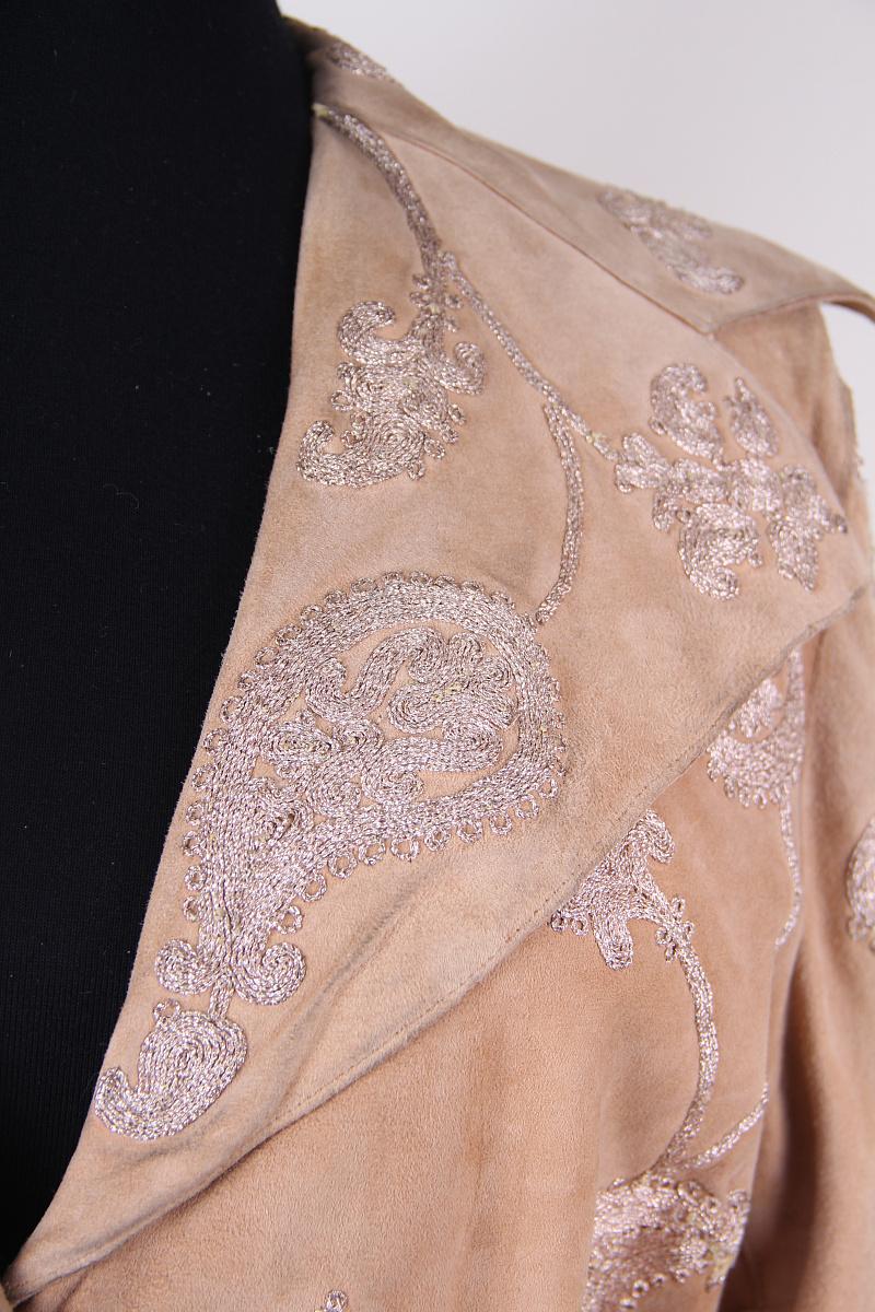 Dolce & Gabbana - Manteau en daim vintage Y2K des années 2000 en vente 3