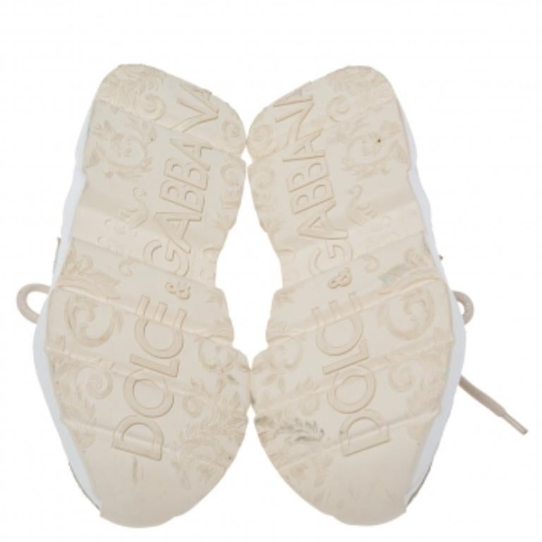 Dolce & Gabbana Suede & Knit Fabric Hex Daymaster Low Top Sneakers Size 37.5 For Sale 2