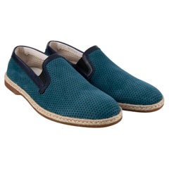 Dolce & Gabbana - Suede Loafer MONDELLO Turquoise Blue EUR 41