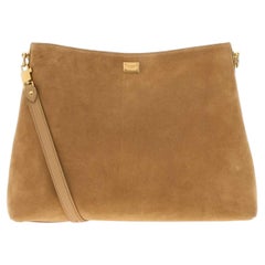Dolce & Gabbana Suede Shoulder Bag — Beige