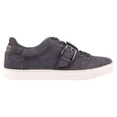 Dolce & Gabbana - Suede Sneakers with DG Logo Gray EUR 39