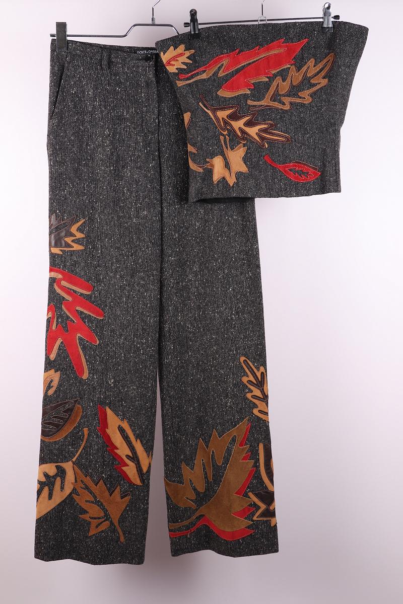 Donna Pantaloni a corsetto in lana di Dolce & Gabbana in vendita