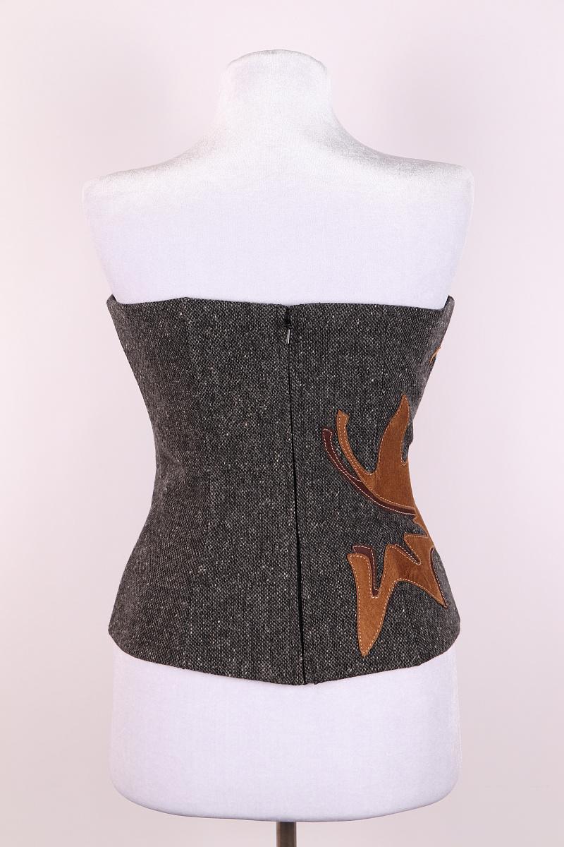 Pantaloni a corsetto in lana di Dolce & Gabbana in vendita 3